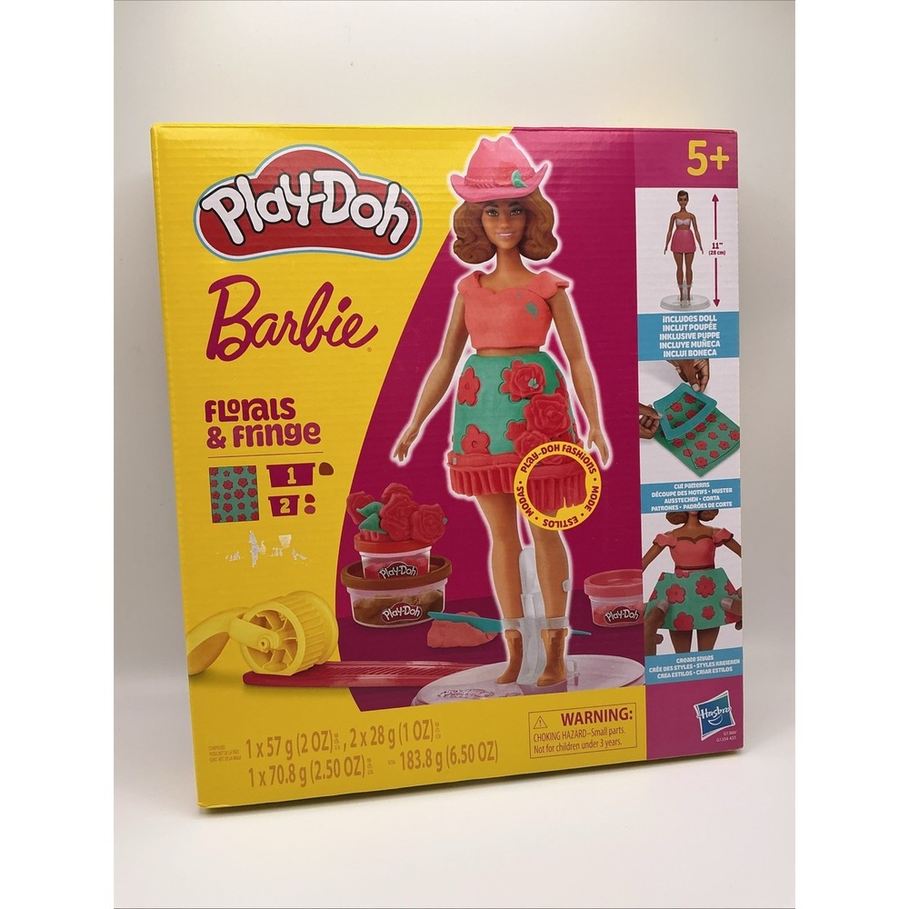 Play-Doh Barbie Florals and Fringeโ Designer Doll Set